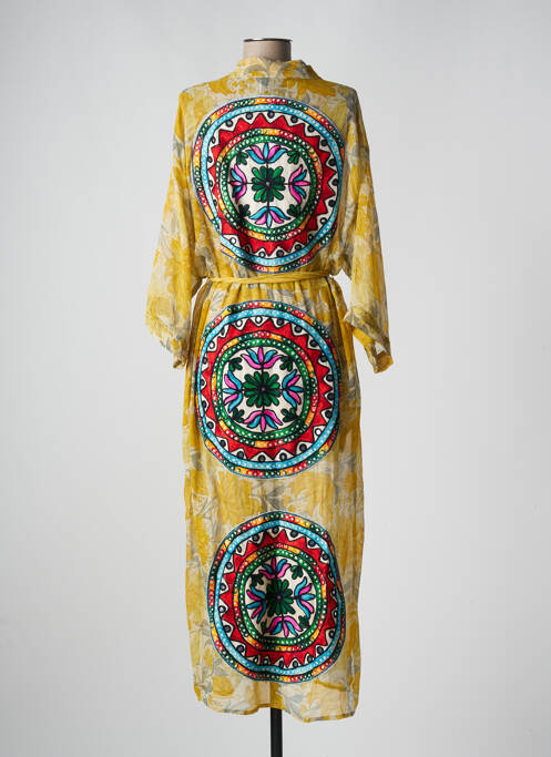 Veste kimono jaune GOLD & SILVER pour femme