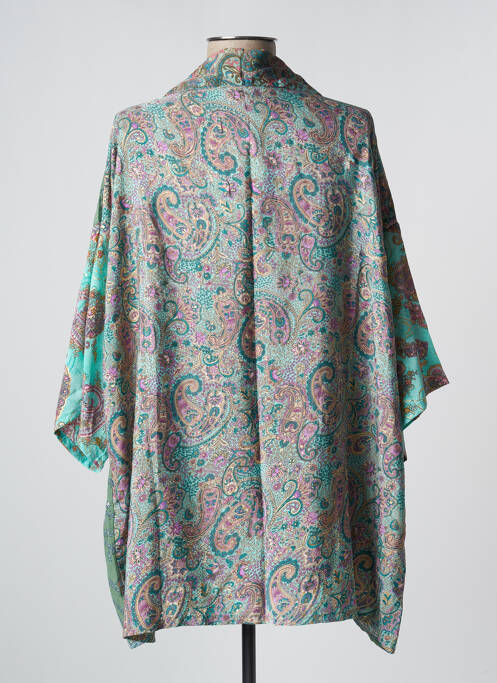 Veste kimono vert GOLD & SILVER pour femme