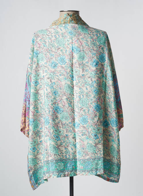 Veste kimono vert GOLD & SILVER pour femme