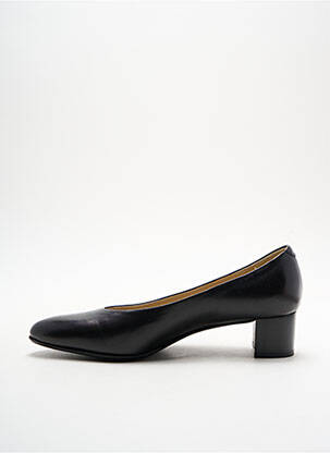 Escarpins tissage satiné talon de 4 à 6cm noir DOMANI femme