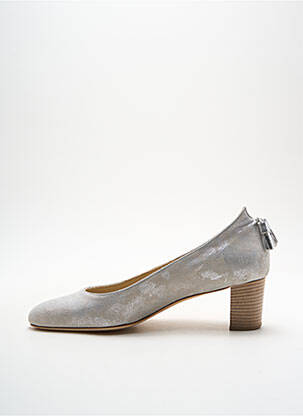 Escarpins nubuck talon de 4 à 6cm gris DOMANI femme