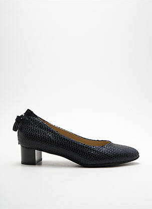 Escarpins tissage satiné talon plat jusqu'à 3cm noir DOMANI femme