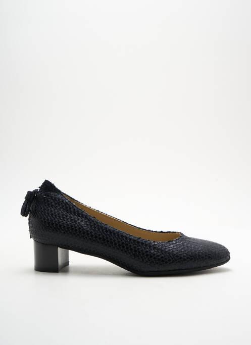 Escarpins tissage satiné talon plat jusqu'à 3cm noir DOMANI femme