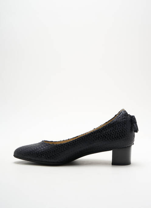 Escarpins tissage satiné talon plat jusqu'à 3cm noir DOMANI femme