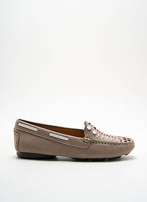 Mocassins tissage satiné talon plat jusqu'à 3cm beige WIRTH femme