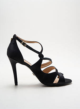 Sandales/nu pieds tissage satiné talon de 7 à 9cm noir JORGE BISCHOFF femme