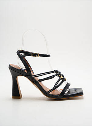 Sandales/nu pieds matière lisse talon de 7 à 9cm noir ANGEL ALARCON femme