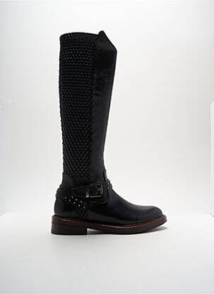 Bottes matière lisse talon plat jusqu'à 3cm noir ADIGE femme