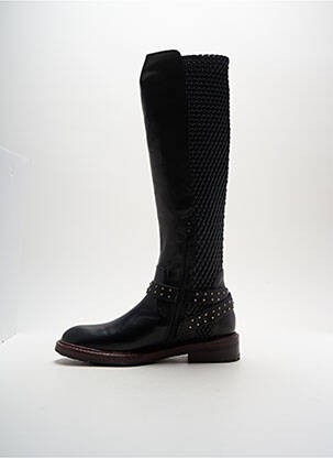 Bottes matière lisse talon plat jusqu'à 3cm noir ADIGE femme