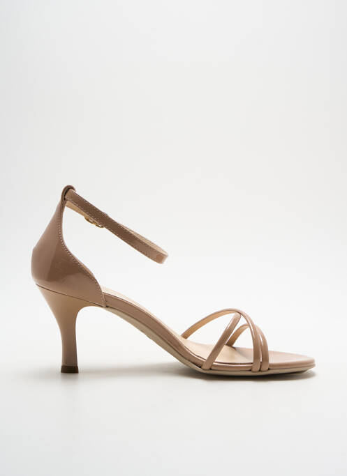 Sandales/nu pieds matière lisse talon de 4 à 6cm beige NERO GIARDINI femme