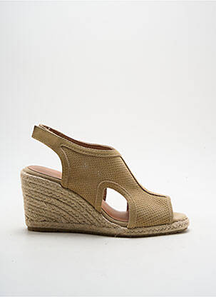 Espadrilles nubuck talon de 4 à 6cm beige EMILIE KARSTON femme