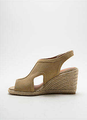 Espadrilles nubuck talon de 4 à 6cm beige EMILIE KARSTON femme