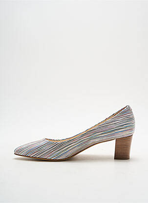 Escarpins semelle extérieure cuir talon de 4 à 6cm beige DOMANI femme
