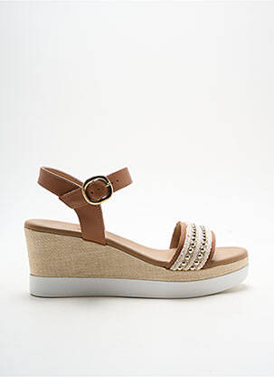 Sandales/nu pieds matière lisse talon de 4 à 6cm marron NERO GIARDINI femme