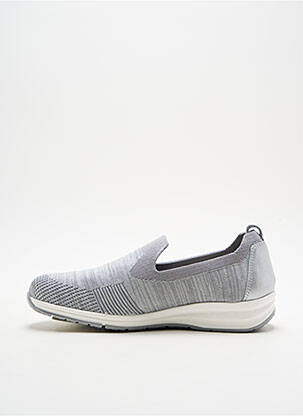 Baskets matière lisse talon plat jusqu'à 3cm argent ALTEX femme