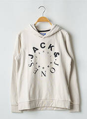 Sweat-shirt à capuche beige JACK & JONES pour garçon seconde vue