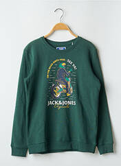 Sweat-shirt vert JACK & JONES pour garçon seconde vue