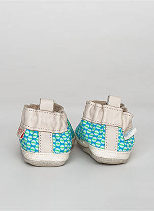 Chaussons/pantoufles semelle extérieure cuir bout rond bleu ROBEEZ enfant