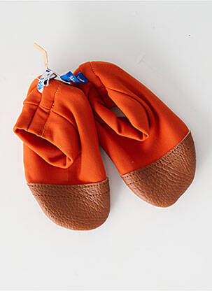 Chaussons/Pantoufles orange LES PAS PETITS pour enfant