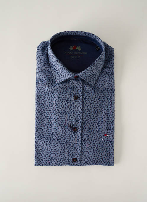 Chemise manches longues bleu JUPITER pour homme