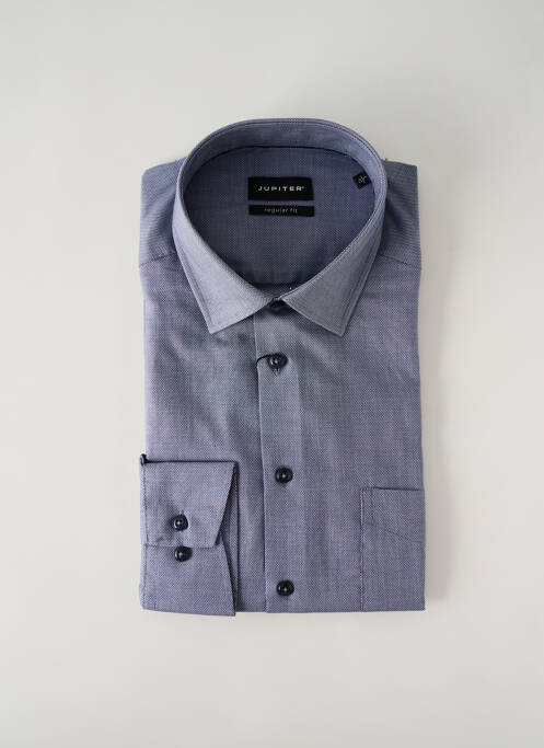 Chemise manches longues bleu JUPITER pour homme