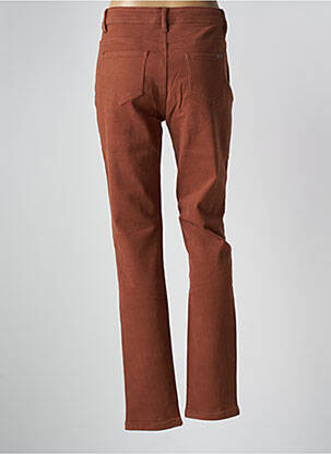 Pantalon slim stretch taille normale marron QUATRE VINGT JOURS femme