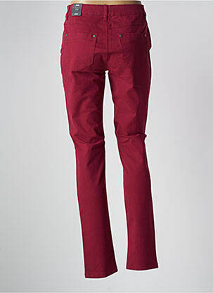 Pantalon slim tissage popeline taille normale rouge JENSEN femme