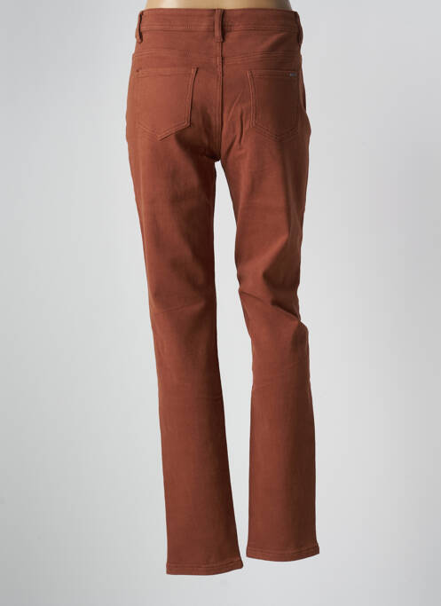 Pantalon slim marron QUATRE VINGT JOURS pour femme