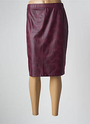 Jupe mi-longue stretch rouge GRIFFON femme