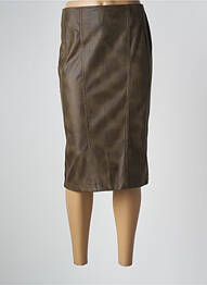 Jupe mi-longue coupe droite vert GRIFFON femme