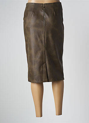 Jupe mi-longue stretch vert GRIFFON femme