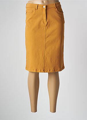 Jupe mi-longue taille haute jaune AGATHE & LOUISE femme
