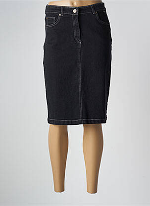 Jupe mi-longue coupe droite noir AGATHE & LOUISE femme