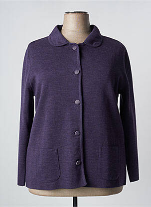 Gilet manches longues violet ELEANE pour femme