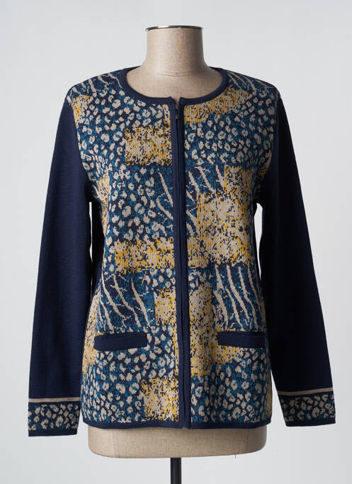 Gilet manches longues bleu ELEANE pour femme