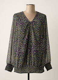 Blouse légère et transparente manches longues vert CISO femme