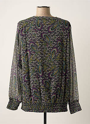 Blouse légère et transparente manches longues vert CISO femme