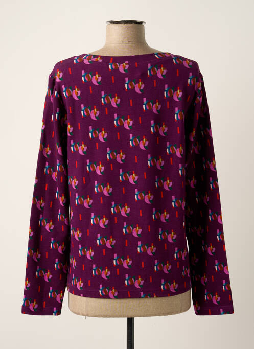Top imprimé fantaisie manches longues violet AGATHE & LOUISE femme