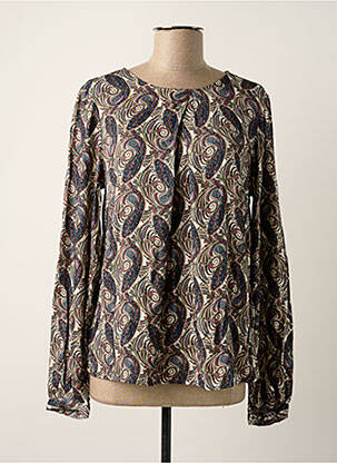 Blouse fermeture boutonnée au dos manches longues gris JENSEN femme