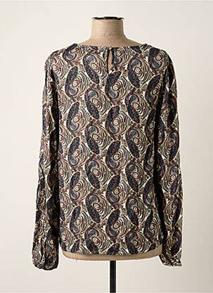 Blouse fermeture boutonnée au dos manches longues beige JENSEN femme