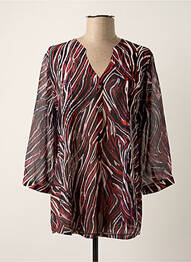 Tunique manches longues tissage crêpe rouge JULIE GUERLANDE femme