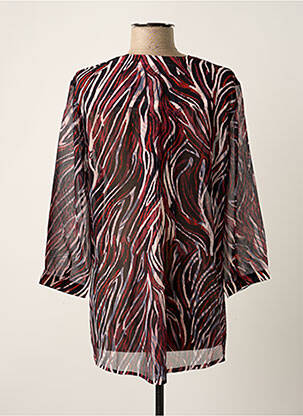 Tunique manches longues légère et transparente rouge JULIE GUERLANDE femme