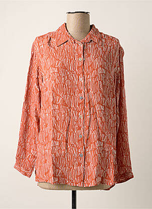Chemisier tissage crêpe manches longues orange JENSEN femme