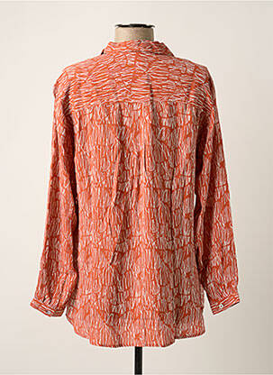 Chemisier tissage crêpe manches longues orange JENSEN femme