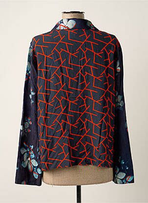 Chemisier imprimé fleurs manches longues bleu MADE IN SENS femme
