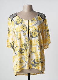 Blouse manches courtes manches courtes jaune CISO femme