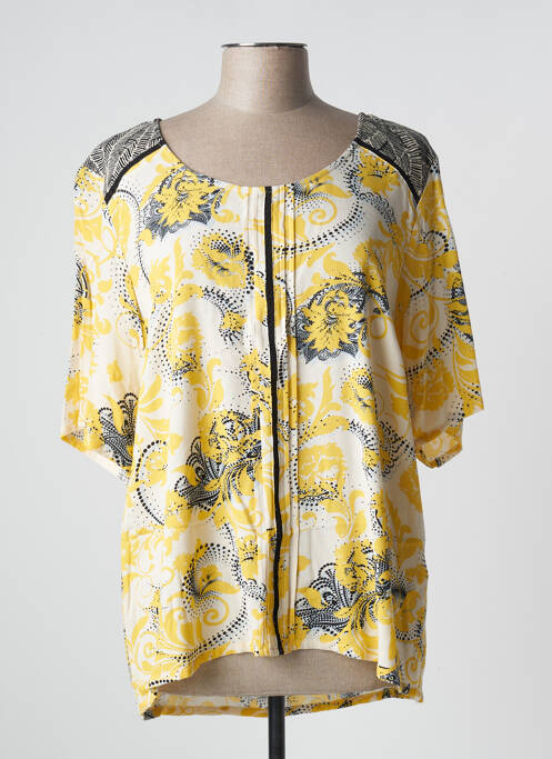 Blouse manches courtes manches courtes jaune CISO femme