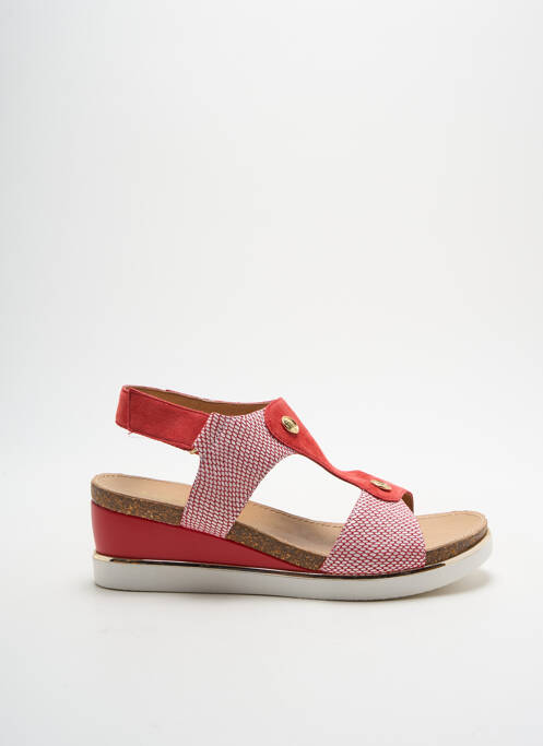 Sandales/Nu pieds rouge FUGITIVE BY FRANCESCO ROSSI pour femme