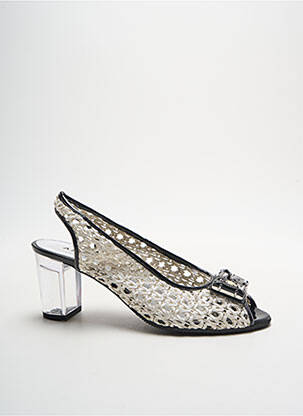 Sandales/nu pieds matière lisse talon de 4 à 6cm blanc AZUREE femme