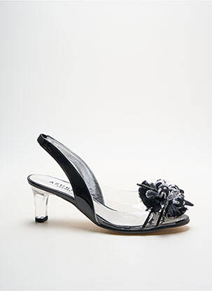 Sandales/nu pieds matière lisse talon de 4 à 6cm noir AZUREE femme